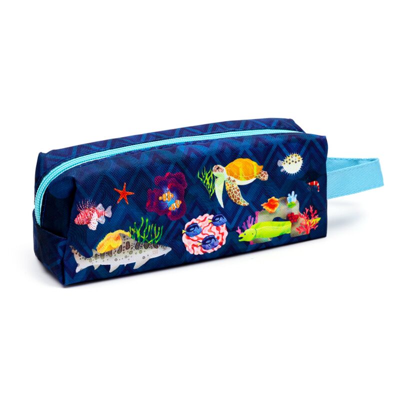 Load image into Gallery viewer, Marine kingdom oxford stof potloodetui
