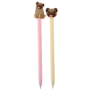 Mopps mopshond fijnschrijver pen - zwart