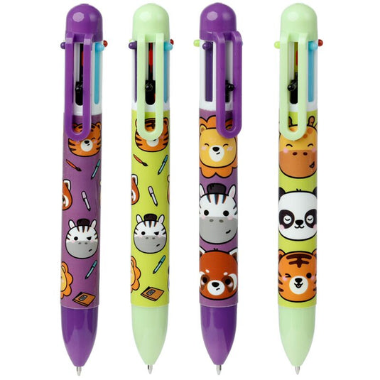 Adoramals wilde dierene dieren meer kleuren pen (6 kleuren)
