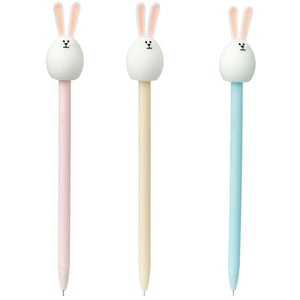 Adoramals konijn fijnschrijver pen - zwart