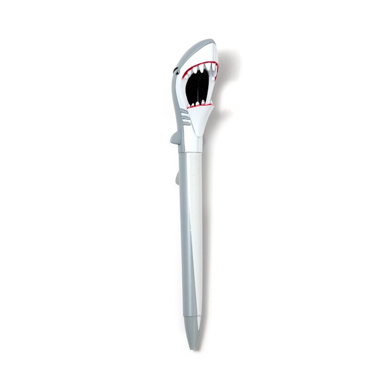 Load image into Gallery viewer, Bijtende haai plastic pen - blauw
