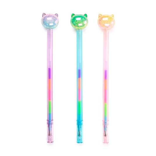 Kat regenboog inkt pen