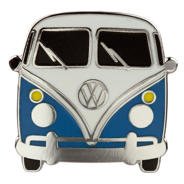 Union volkswagen busje vw t1 blauw emaille button badge
