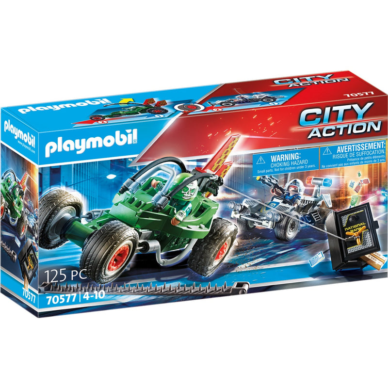 Load image into Gallery viewer, Playmobil City Action Politiekart Achtervolging van de Kluisrover 70577
