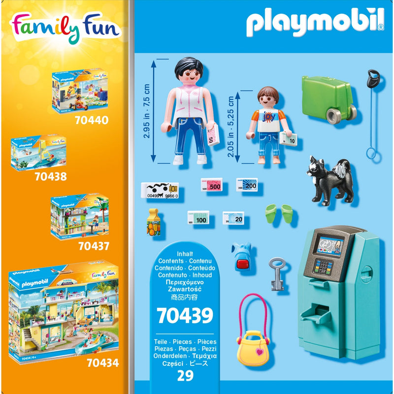 Load image into Gallery viewer, PLAYMOBIL Family Fun Vakantiegangers met geldautomaat
