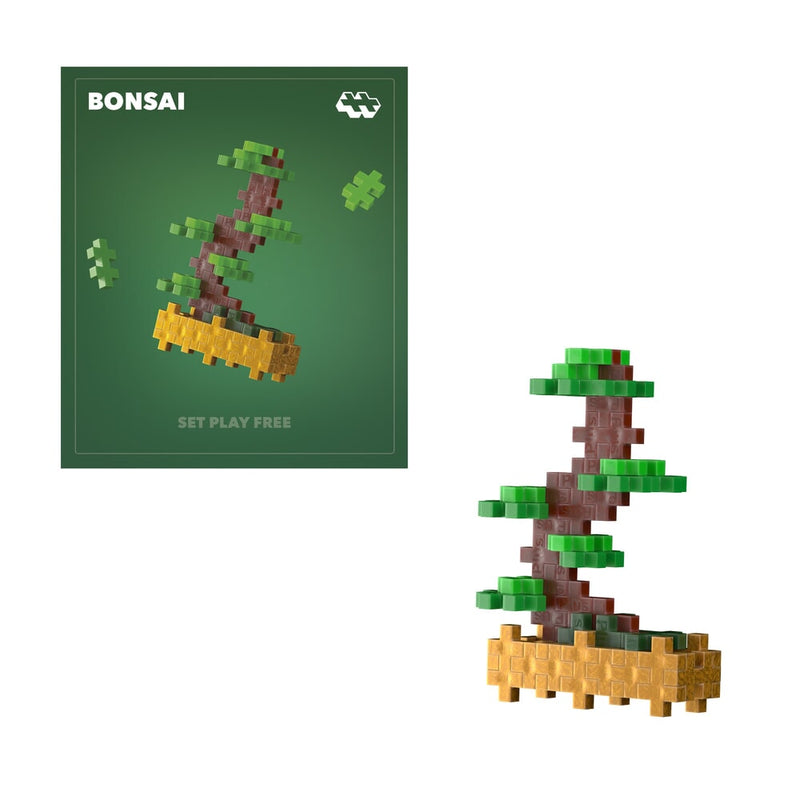 Load image into Gallery viewer, Plus plus plant packs - green bonsai plus-plus flowers plants (4338)
