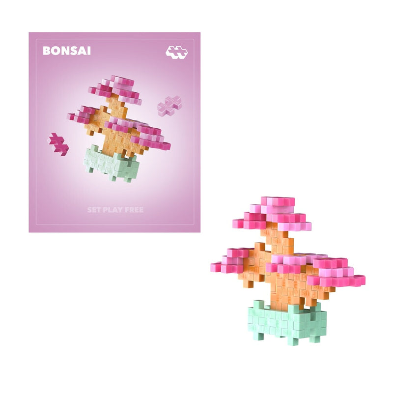 Load image into Gallery viewer, Plus plus plant packs - pink bonsai plus-plus flowers plants (4339)
