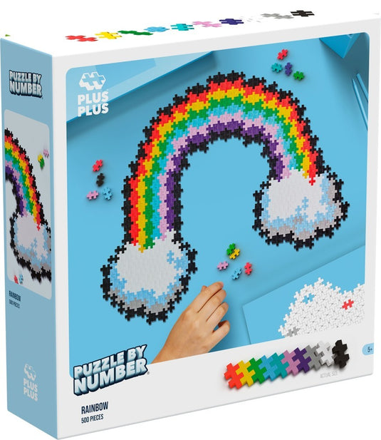 Plus plus puzzle by number regenboog plus-plus: 500 stuks (3913)