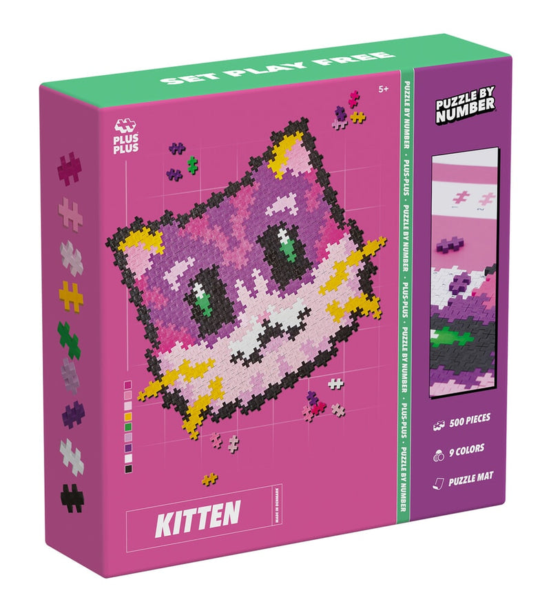 Load image into Gallery viewer, Plus plus plus-plus puzzle by number kat poes 500 stuks (3960)
