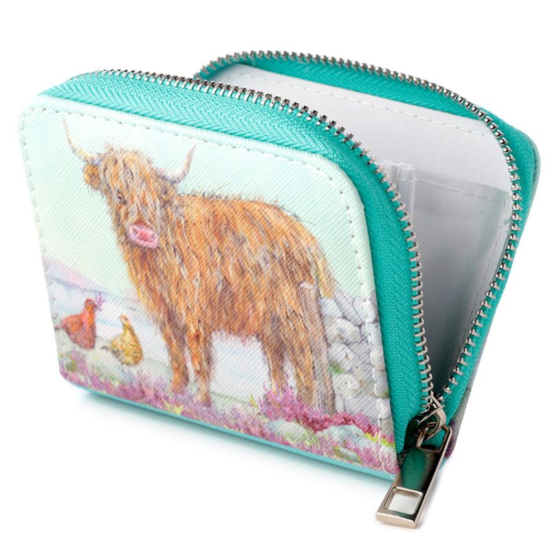Load image into Gallery viewer, Jan pashley highland coo koe rondrits portemonnee - small

