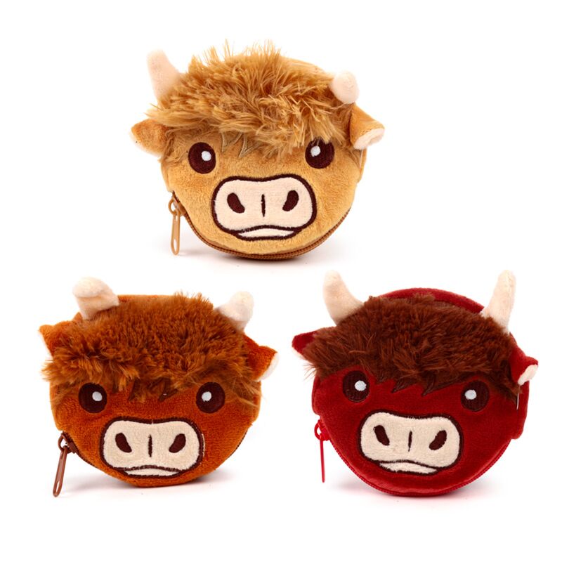 Load image into Gallery viewer, Highland coo koe mini kleingeld beurs
