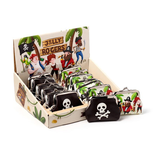 Jolly roger piraat portemonnee met knip