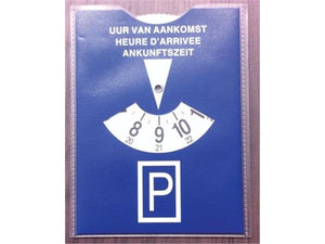 Parkeerschijf in transparante etui (blauw)