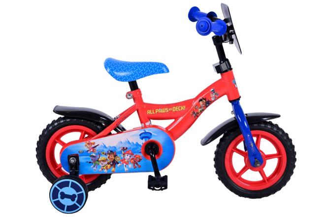 Load image into Gallery viewer, Paw Patrol Kinderfiets Jongens 10 inch Rood Blauw Doortrapper
