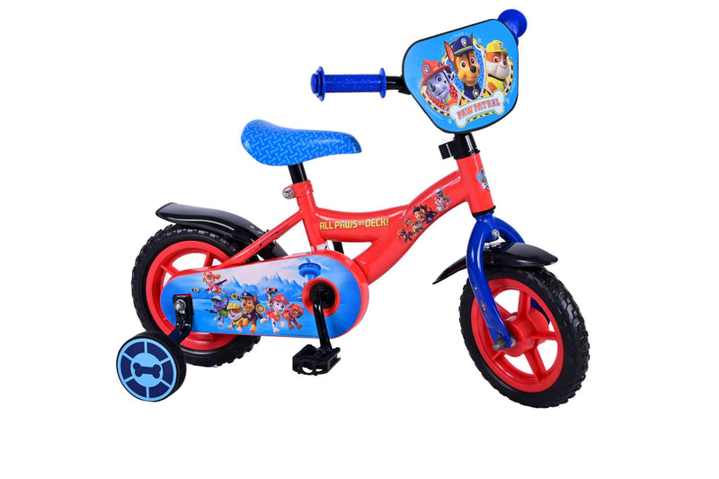 Load image into Gallery viewer, Paw Patrol Kinderfiets Jongens 10 inch Rood Blauw Doortrapper
