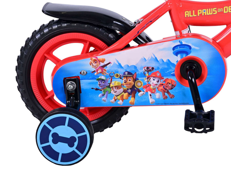 Load image into Gallery viewer, Paw Patrol Kinderfiets Jongens 10 inch Rood Blauw Doortrapper
