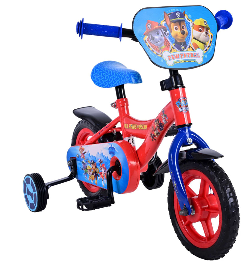 Load image into Gallery viewer, Paw Patrol Kinderfiets Jongens 10 inch Rood Blauw Doortrapper
