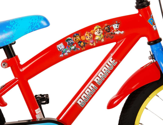 Paw Patrol Kinderfiets - Jongens - 16 inch - Rood Blauw