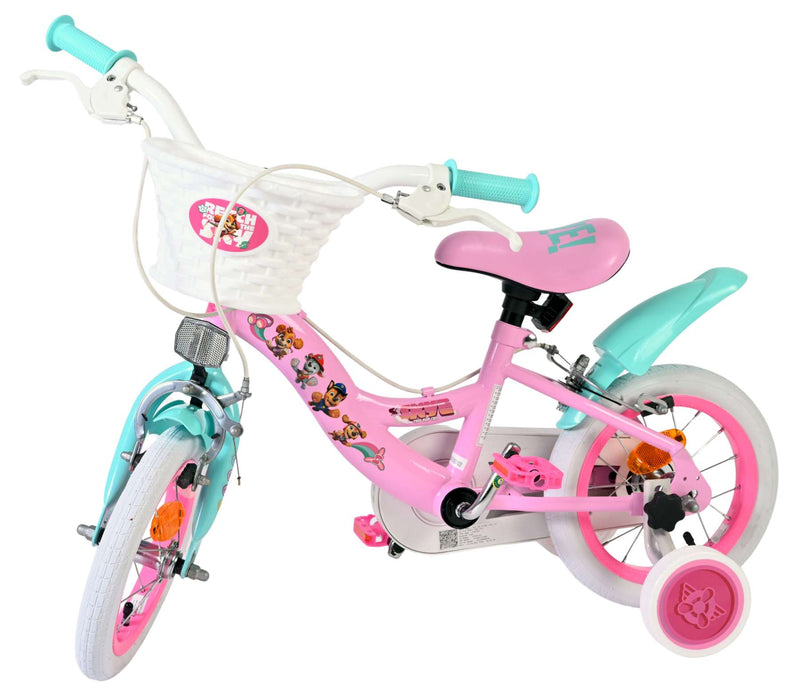 Load image into Gallery viewer, Paw patrol kinderfiets - meisjes - 12 inch - roze - twee handremmen

