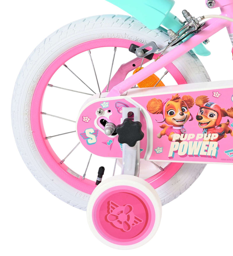 Load image into Gallery viewer, Paw patrol kinderfiets - meisjes - 14 inch - roze - twee handremmen
