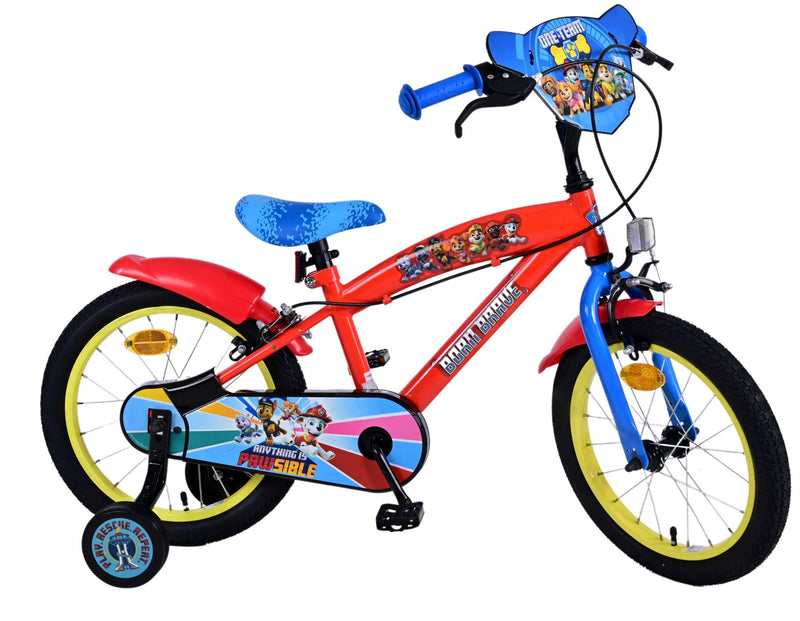 Load image into Gallery viewer, Paw Patrol Kinderfiets Jongens 16 inch Rood Twee handremmen
