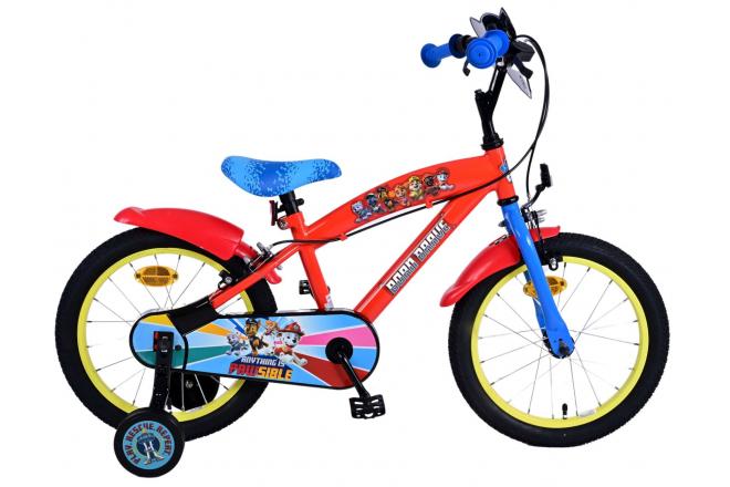 Load image into Gallery viewer, Paw Patrol Kinderfiets Jongens 16 inch Rood Twee handremmen
