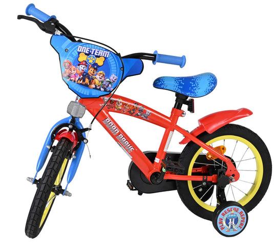 Paw patrol kinderfiets - jongens - 14 inch - rood blauw