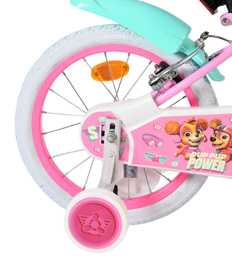 Load image into Gallery viewer, Paw patrol kinderfiets - meisjes - 16 inch - roze - twee handremmen
