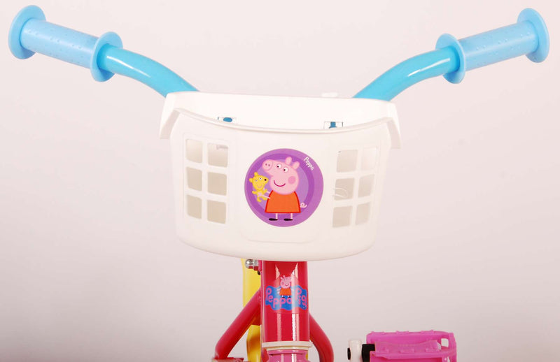 Load image into Gallery viewer, Peppa Pig Kinderfiets - Meisjes - 10 inch - Roze Blauw - Doortrapper
