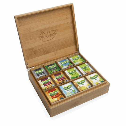 Pickwick professional theekist bamboe 12-vaks (1 stuk)
