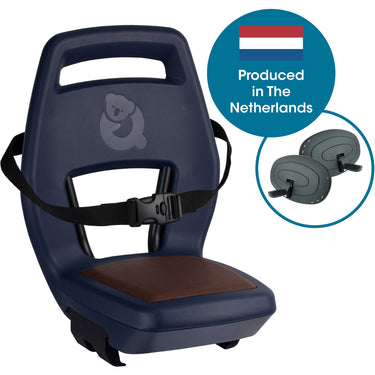 Qibbel achterzitje junior 6+ bagagedrager blauw