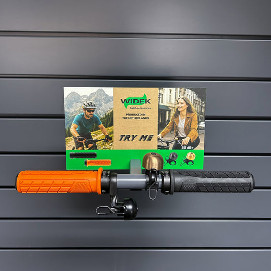 Qibbel widek wandpresentatiebeugel bel grip, bordje, perfo slat