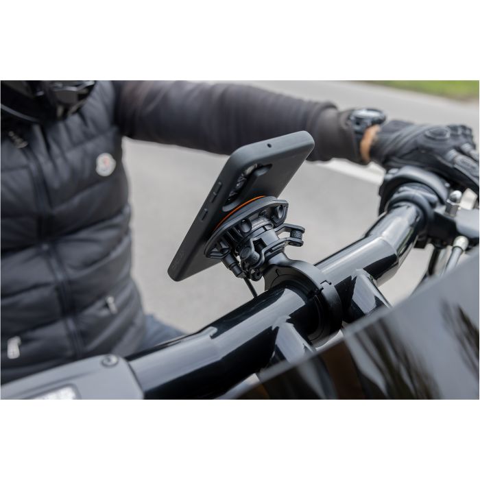 Afbeelding laden in galerijviewer, Quad lock motorcycle handlebar mount pro large - black
