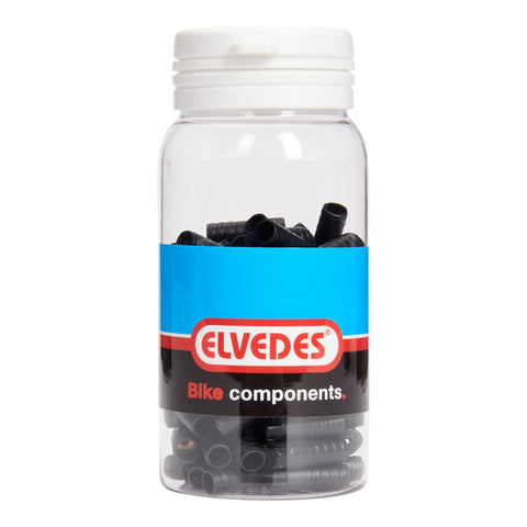 Elvedes kabelhoedje 4,3mm PVC zwart sealed (100st)