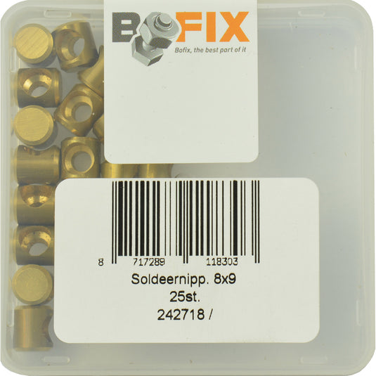 Bofix soldeernippel 8x9 (25st)