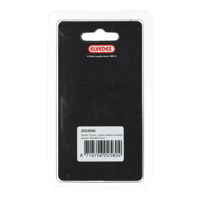 Load image into Gallery viewer, Elvedes spacer bottom bracket 30 x 24 x 0.2mm kunststof p 20
