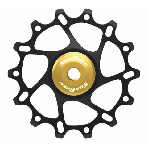 derailleurwiel 14t alloy goud