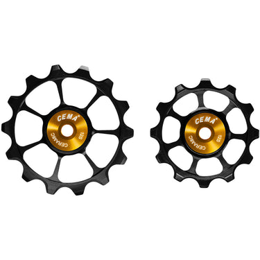 Cema derailleurwieltjes keramisch shimano 12v zwart