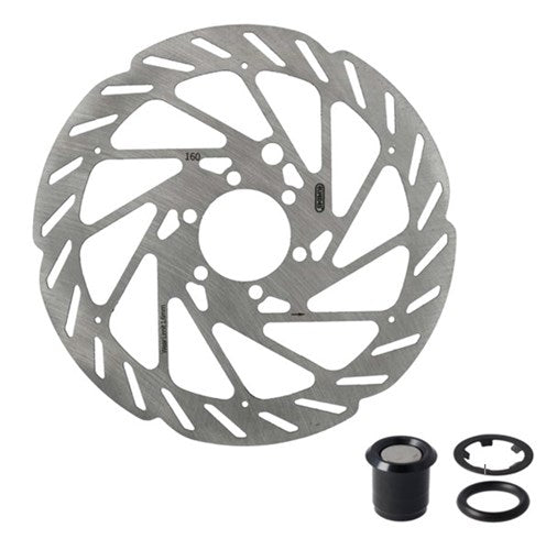 Elvedes remschijf rvs 6-bouts 160mm met sensor magneet