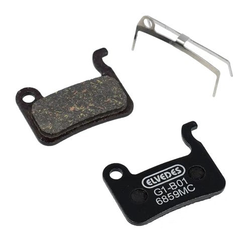 Afbeelding laden in galerijviewer, Elvedes schijfremblokset - shimano - carbon metallic compound (semi metal pads) - 1 paar
