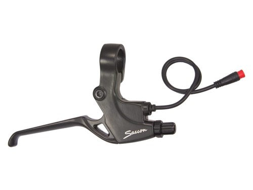 Saccon lebk74a5p05 remgreep set e-bike met remonderbreker zwart zilver