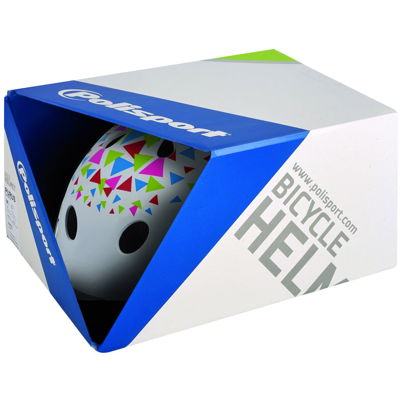 Load image into Gallery viewer, Polisport urban radical fietshelm s 53-55cm triangles wit Goudanje
