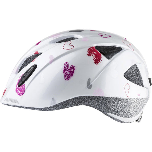 Alpina sports kinderhelm ximo white hearts 47-51 glans