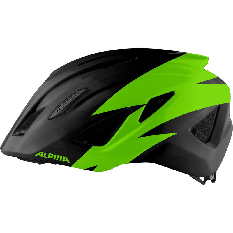 Load image into Gallery viewer, Alpina sports kinderhelm pico 50-55 glans zwart groen
