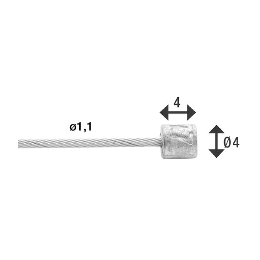 Shimano versn. kabel rvs 49-draads