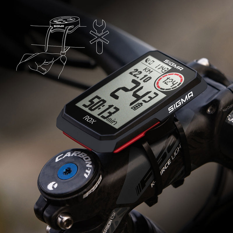 Load image into Gallery viewer, Sigma rox 4.0 gps zw zw standaard stuurhouder + usb-c oplaadkabel
