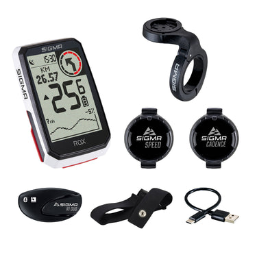 Sigma rox 4.0 gps zw wi hr stuurhouder cad snelh sensor top mount set