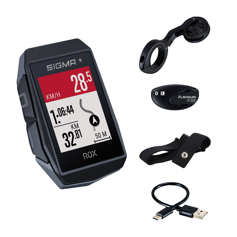 Load image into Gallery viewer, Sigma rox 11.1 evo gps hr set zw zw short butler+ant+ ble borstr+usb-c
