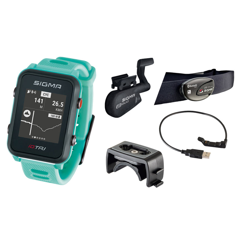 Load image into Gallery viewer, Sigma Id.tri neon mint basic zs hartsl gps acti ant+ ble + sensorset
