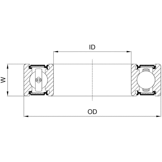 Marwi union kogellager cb-252 6808 2rs 40x52x7
